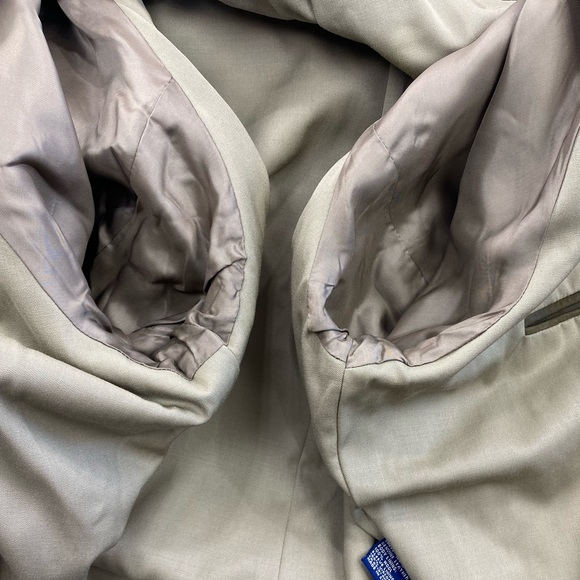 McKenzie Tribe Leather Bomber Jacket Brown Tan Men’s L Hidden Hood Zip Up - Picture 8 of 16